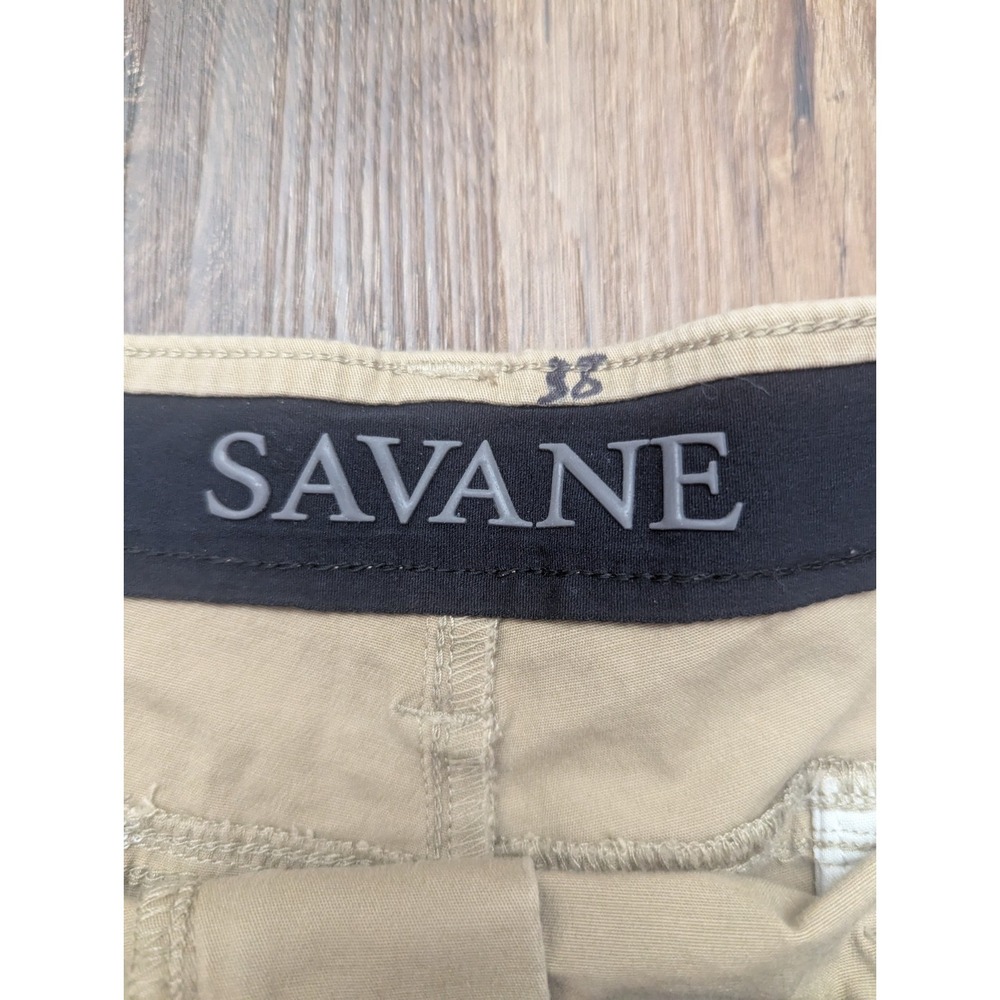 Savane Cargo Shorts 38 Mens Tan Beige Chino Cotton Outdoor Hiking Casuel Summer - Picture 2 of 11